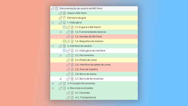 mapa de calor em ferramenta de criação de ajuda
