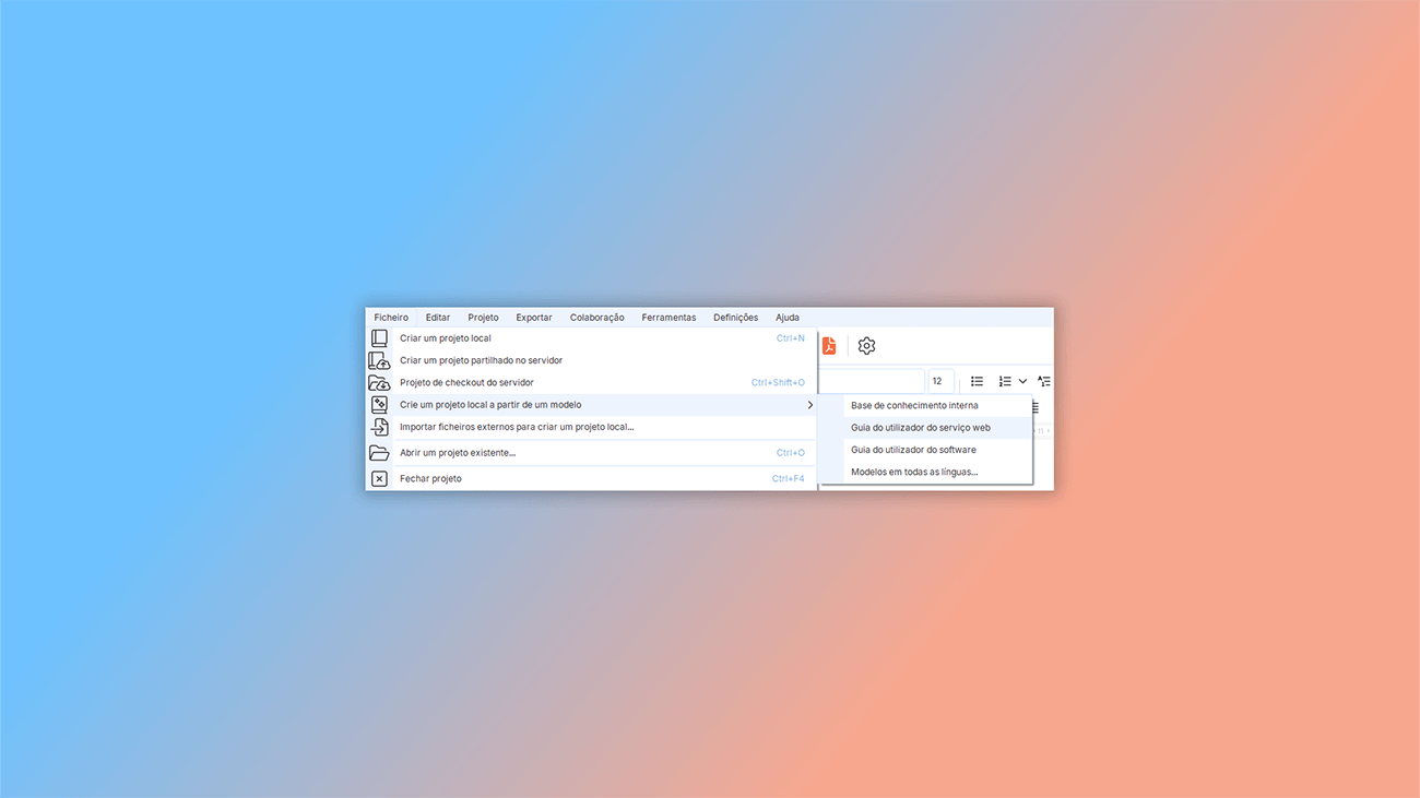 como começar com um modelo de guia do usuário de serviço web