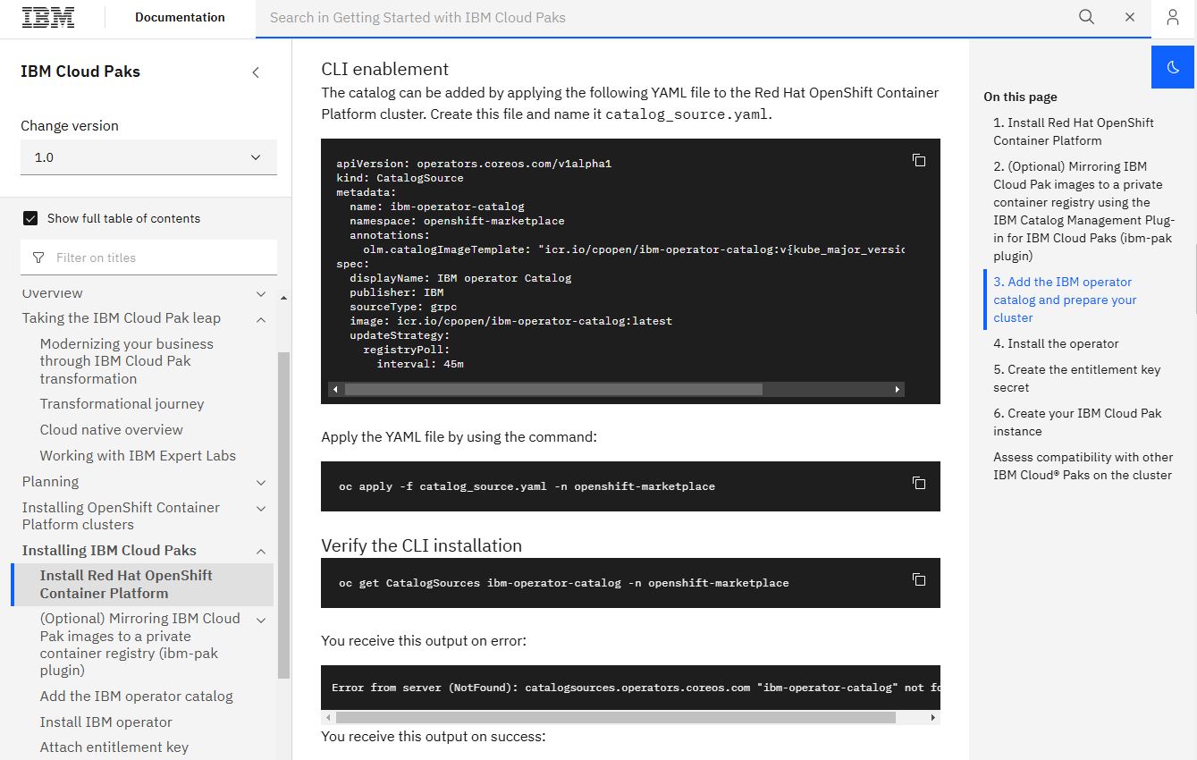 demonstration of command line usage in help documentation