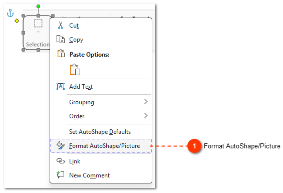 adding text box label screenshot in word