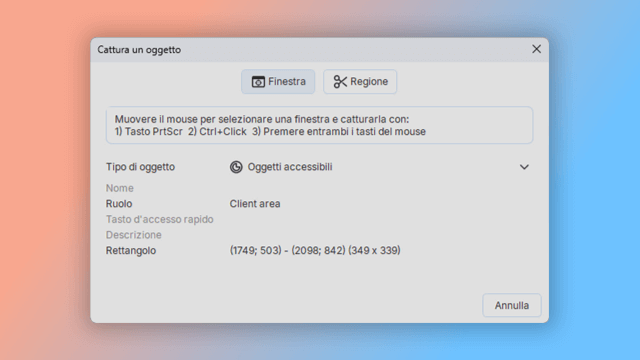 strumento di help authoring per la cattura schermo