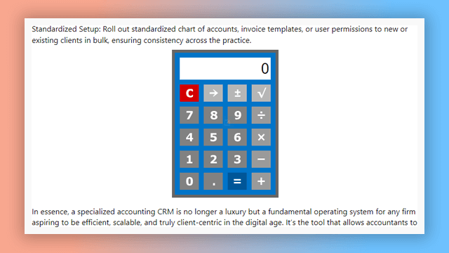 html widget in help authoring tool