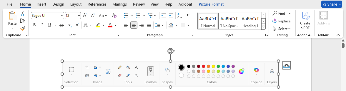 how to make screenshot captions in Word text tutorial