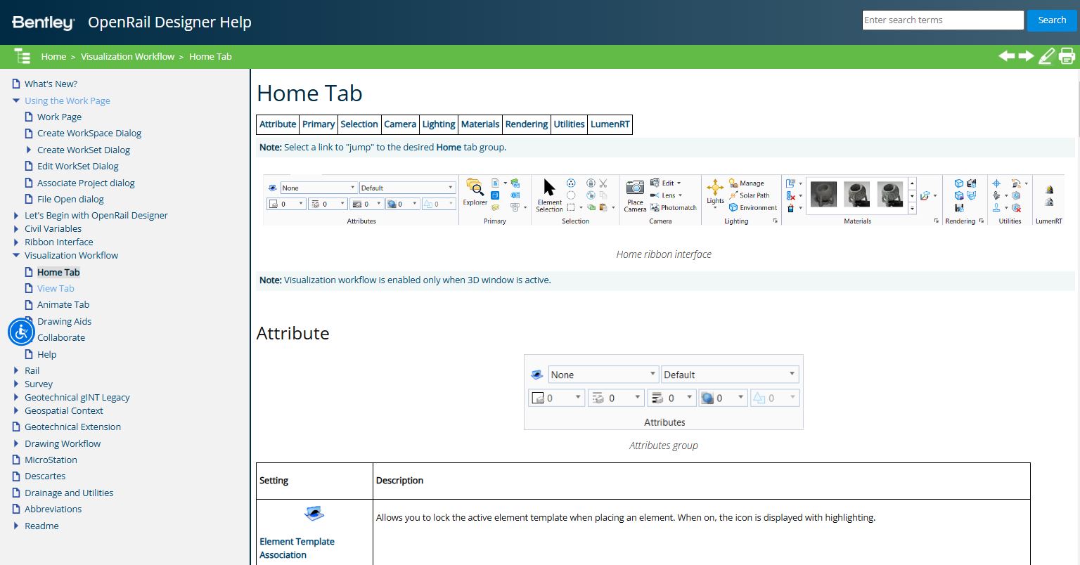 navigation in user documentation