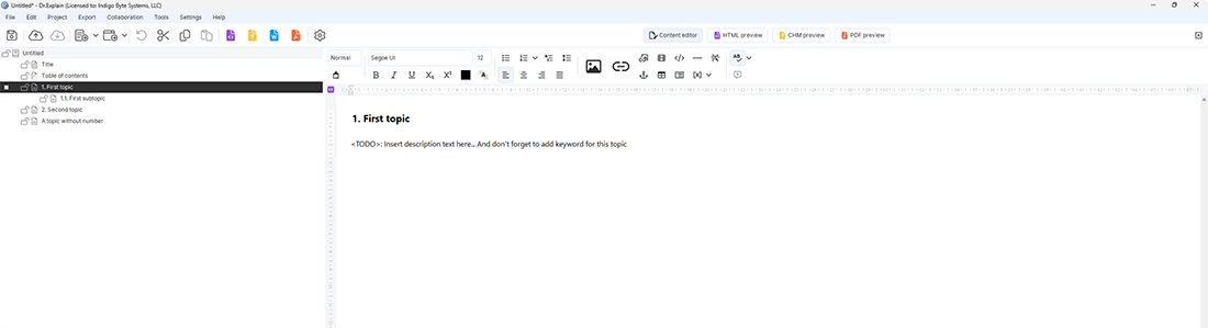 Dr.Explain text editor