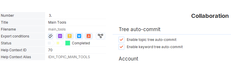 Topic statuses, locks, collaboration